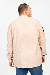 قميص طماطم رجالي أساسي بأكمام طويلة ومقاس كبير