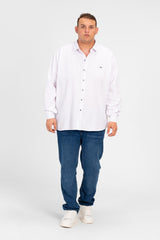 قميص رجالي أساسي بأكمام طويلة ومقاس كبير