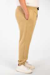 بنطال رياضي رجالي ميلتون أساسي بمقاس كبير مع حزام خصر مطاطي وطباعة نصية جانبية