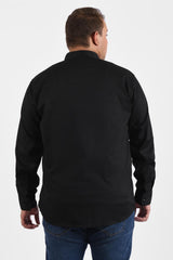 قميص رجالي كلاسيكي بأكمام طويلة ومقاس كبير مصنوع من القطن الناعم