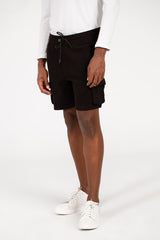 شورت ميلتون رجالي بحزام خصر مطاطي وجيوب جانبية