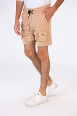 Men's Melton Short With Distinctive Front Pockets And An Elastic Band In The Middle