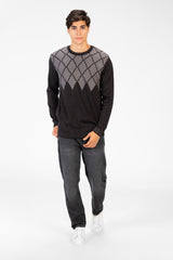 Men's Round Neck Jakar Pullover In Cotton Material