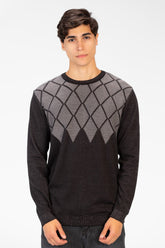 Men's Round Neck Jakar Pullover In Cotton Material
