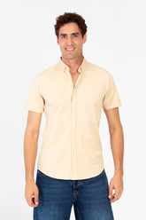 Men's Slim Fit Gabardine Half Sleeve Shirt