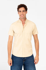 Men's Slim Fit Gabardine Half Sleeve Shirt