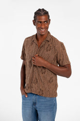 Men's Half Sleeve Jakar Shirt With Breathable Fabric In High Quality Modern Design