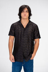 Men's Half Sleeve Slim Fit Shirt With A Unique Cut And Buttons On The Front