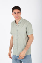Mens Half Sleeve Jacar Slim Fit Shirt With A Unique Collar And Cut