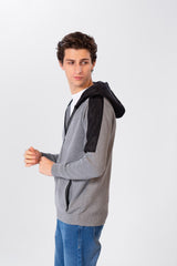 Men's Long Sleeved Pullover With Zippers And Pockets