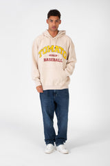 سويت شيرت رجالي كبير الحجم مصنوع من مادة ميلتون مع طباعة طماطم على الأمام والخلف