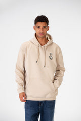 سويت شيرت رجالي مطبوع بغطاء للرأس وجيب أمامي