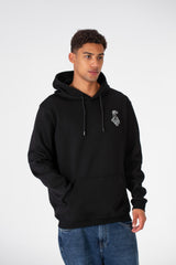 سويت شيرت رجالي مطبوع بغطاء للرأس وجيب أمامي