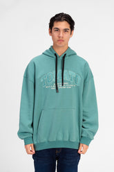 Men's Tomato Front Text Print Oversized Sweatshirt