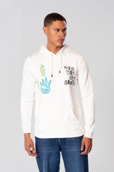 Men's Printed Sweatshirt With Front Pocket And Long Sleeves