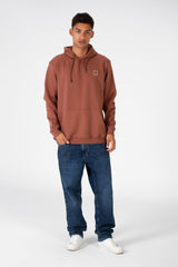 Men's Slim Fit Basic Hooded Sweatshirt With Tomato Badge On The Front Made Of Melton Material