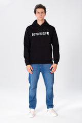 Men's Long Sleeve Hooded Sweatshirt Made Of Practical Melton Material