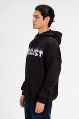 Men's Oversized Hood Sweatshirt With Front Print
