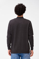 Men's Round Neck Cotton Knit Zippers Pullover