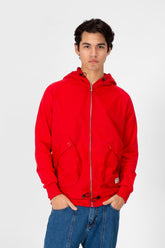 Men's Hooded Sweatshirt With Full Front Zip And Pockets