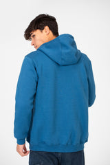 سويت شيرت رجالي أساسي بغطاء رأس وسحاب أمامي