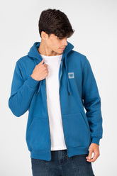 Men's Basic Hooded Sweatshirt With Front Zipper