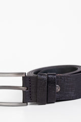 Men's Square Clasp Faux Leather Belt