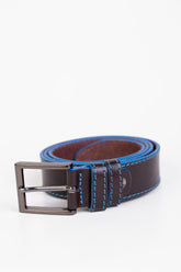 Men's Classic Belt With Blue Sides
