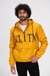 Men's Casual Half Zipper Front Printed Waterproof Sweatshirt