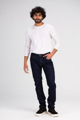 Men's Slim Fit Basic Five Pockets Used Jeans Pants