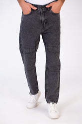 Men's Wide Leg Jeans Pants With Five Pockets And A Button Front Modern Cut