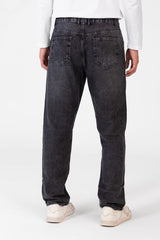 Men's Wide Leg Jeans Pants With Five Pockets And Button Front