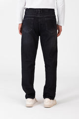 Men's Wide Leg Jeans Pants With Five Pockets And Button Front