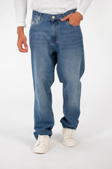 Men's Tomato Wide Leg Modern Design Five Pocket Jeans Pants