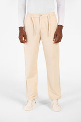 بنطلون رجالي من الكتان بقصّة Slim Fit ورباط خصر مصنوع من مواد عالية الجودة مع جيوب