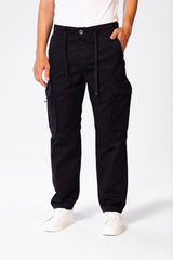 بنطلون كارغو رجالي من الجبردين بقصّة مريحة وجيوب