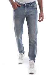 Men's Basic Slim Fit Jeans Pants Five Pockets Dirty