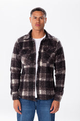 Men's Checked Shirt With Front Pockets And Long Sleeves