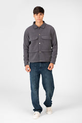 Men's Fur Padded Shirt With Front Pockets In High Quality Material
