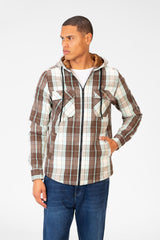 Men's Fur Padded Shirt With Full Zip And Pockets