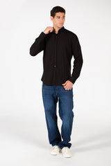 Men's Basic Slim Fit Long Sleeves Linen Shirt