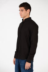 Men's Basic Slim Fit Long Sleeves Linen Shirt