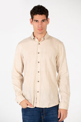 Men's Basic Linen Long Sleeve Shirt