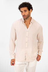 Men's Basic Plain Linen Shirt High Quality Regular Fit Long Sleeve