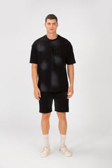 تي شيرت رجالي كاجوال بأكمام قصيرة وملابس قصيرة عادية