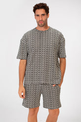 Men's Summer Regular Fit Modern Outfit Half Sleeve T-Shirt And Short