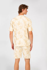 Men's Casual Tie Dye Summer Regular Fit Outfit Half Sleeved T-shirt And Short