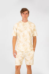 Men's Casual Tie Dye Summer Regular Fit Outfit Half Sleeved T-shirt And Short