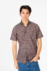 Men's Printed Slim Fit Half Sleeve Shirt