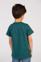 Boy's Front Printed Regular Fit Cotton Over Size T-shirt Crafted For Comfort & Style